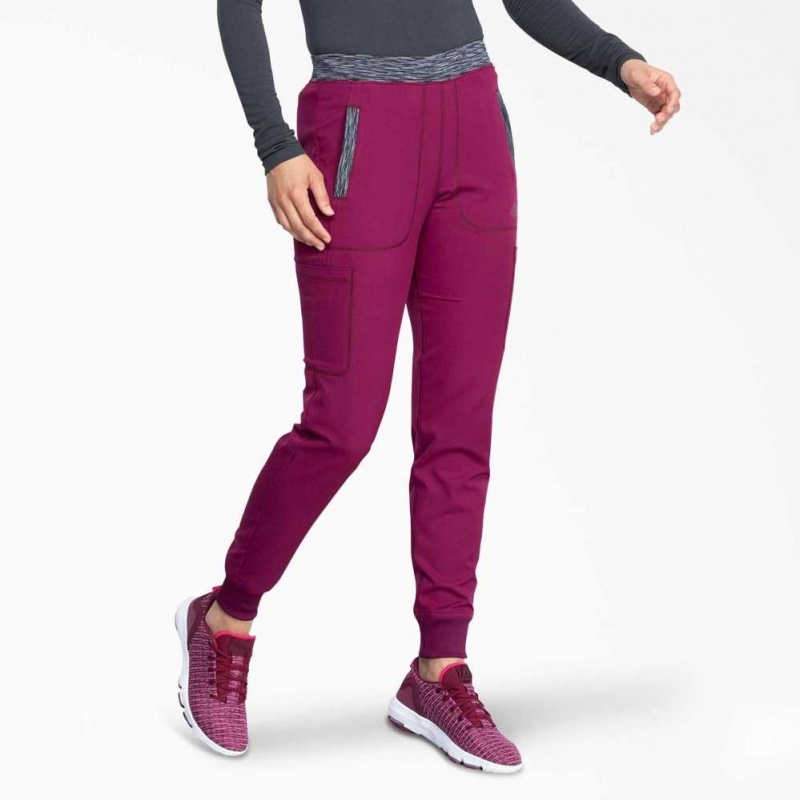 Dickies Dynamix Jogger Scrub Pants Wine | CZ0001437