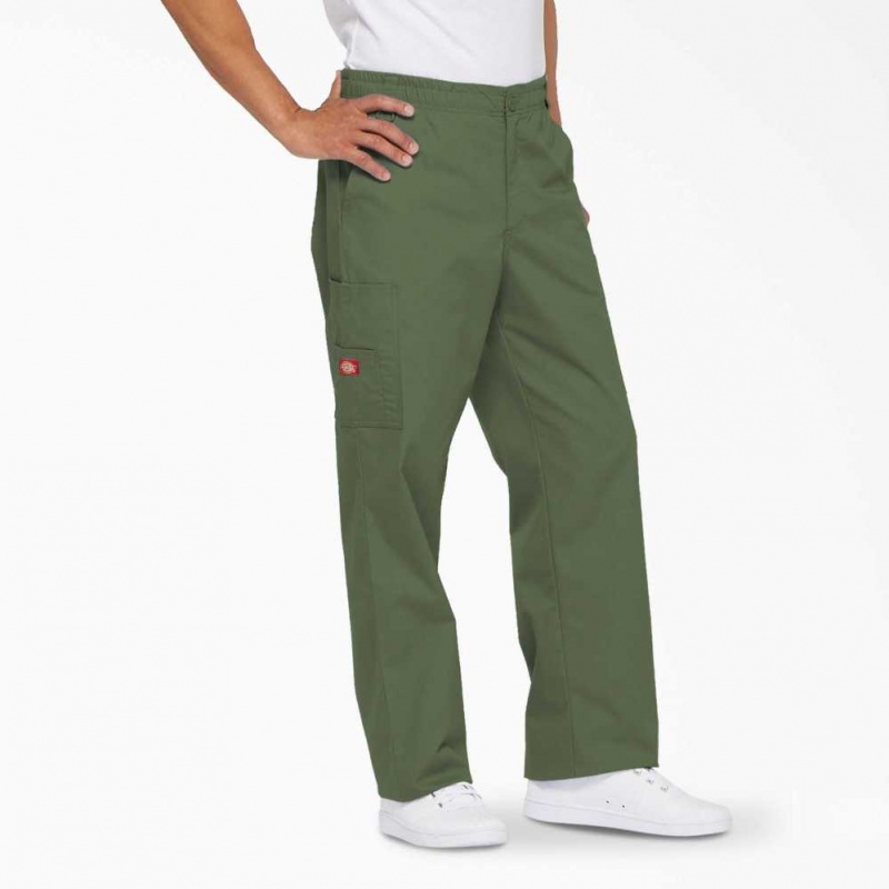 Dickies EDS Signature Cargo Scrub Pants Olivy Zelené Zelene | CZ0001413