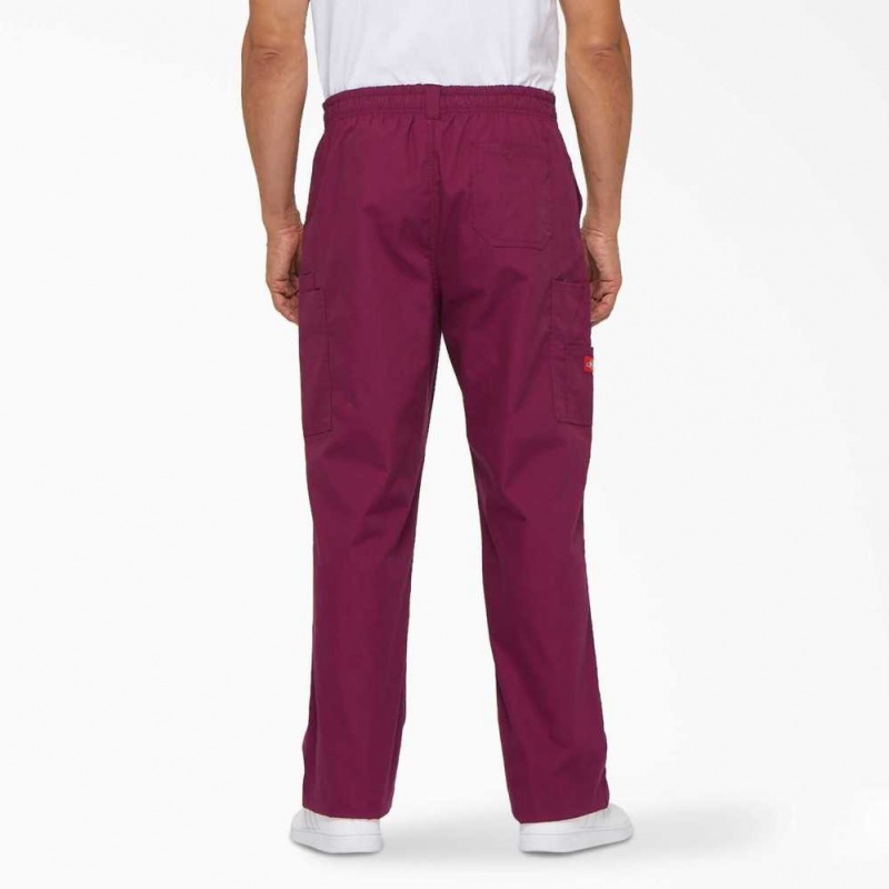 Dickies EDS Signature Cargo Scrub Pants Wine | CZ0001439