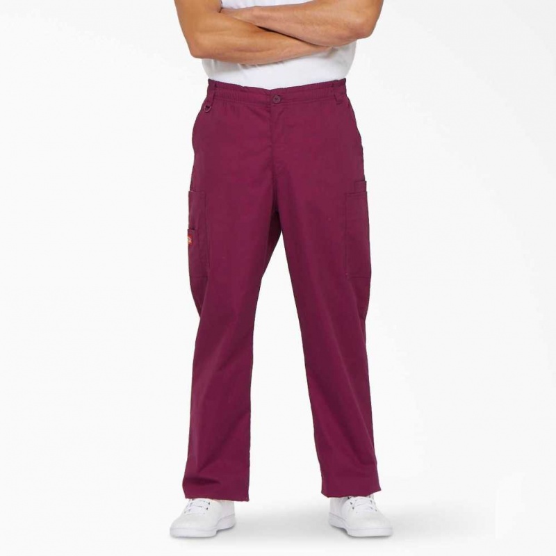 Dickies EDS Signature Cargo Scrub Pants Wine | CZ0001439