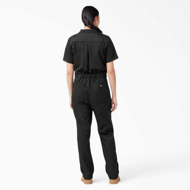 Dickies FLEX Cooling Krátké Sleeve Coveralls Černé | CZ0002209