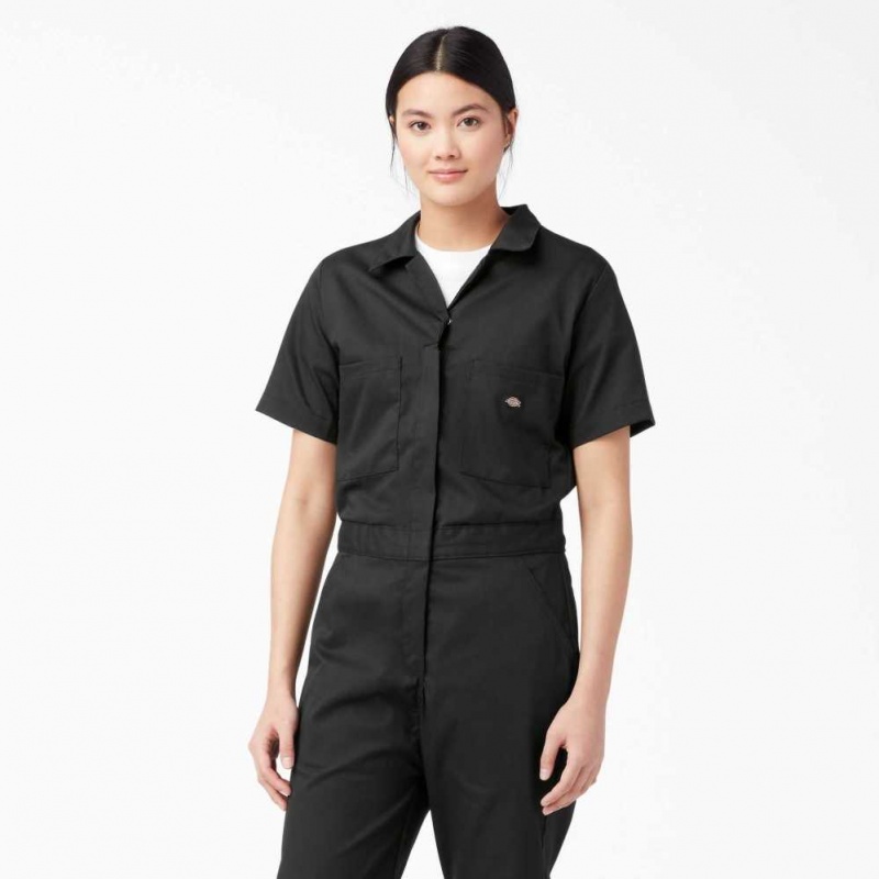 Dickies FLEX Cooling Krátké Sleeve Coveralls Černé | CZ0002209