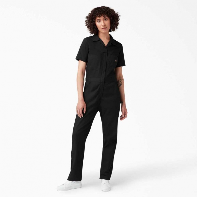 Dickies FLEX Cooling Krátké Sleeve Coveralls Černé | CZ0002209