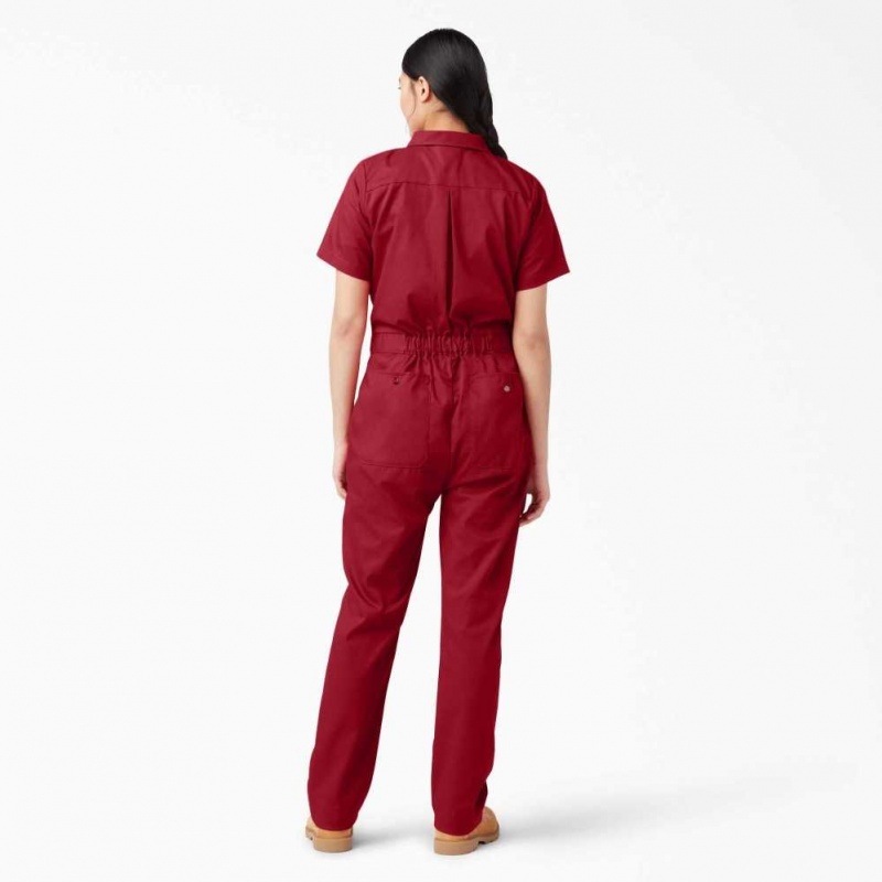 Dickies FLEX Cooling Krátké Sleeve Coveralls Červené | CZ0002235