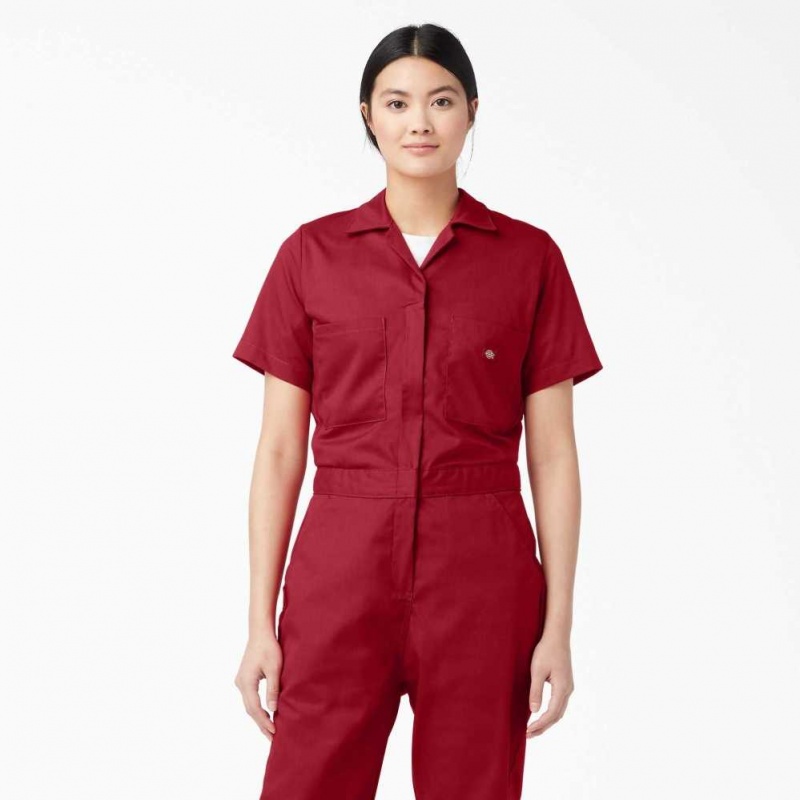 Dickies FLEX Cooling Krátké Sleeve Coveralls Červené | CZ0002235