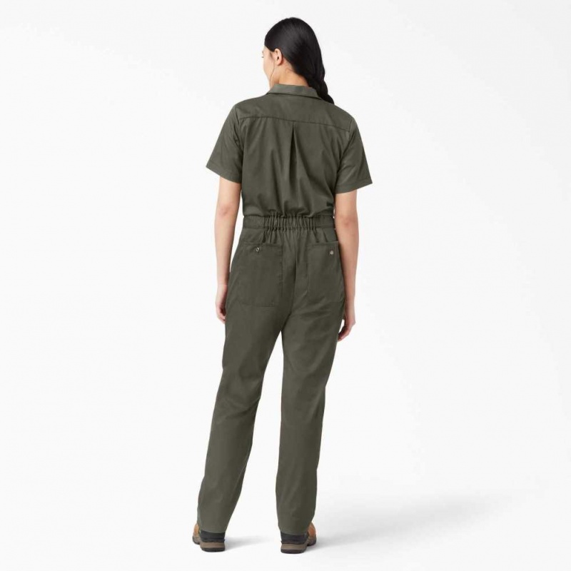 Dickies FLEX Cooling Krátké Sleeve Coveralls Zelene | CZ0002248