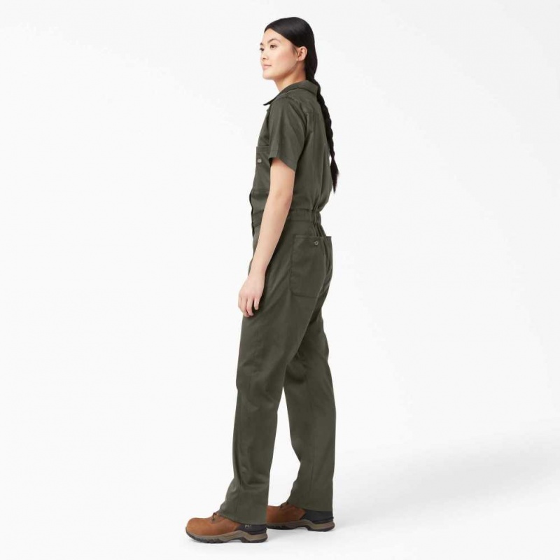 Dickies FLEX Cooling Krátké Sleeve Coveralls Zelene | CZ0002248