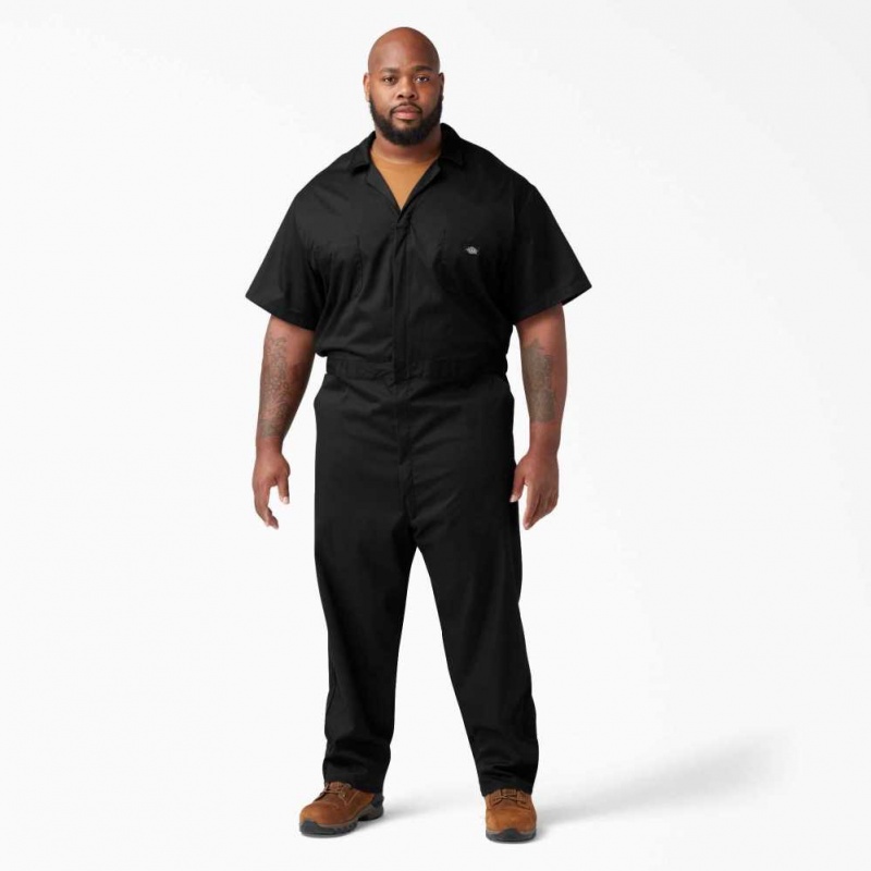 Dickies FLEX Krátké Sleeve Coveralls Černé | CZ0002198