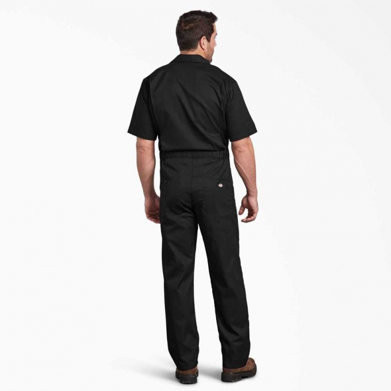 Dickies FLEX Krátké Sleeve Coveralls Černé | CZ0002203