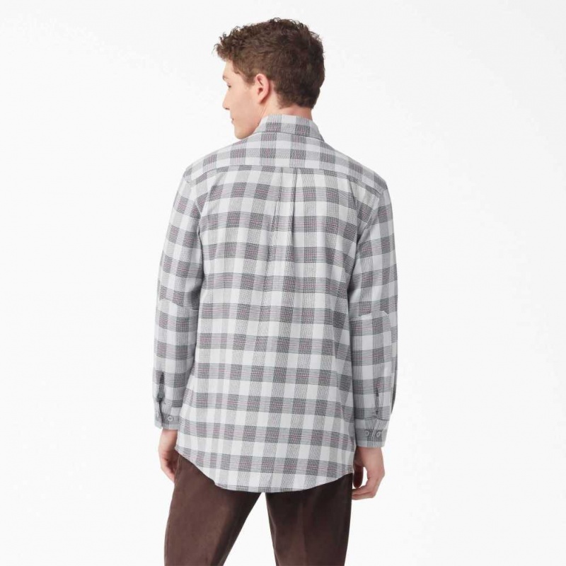 Dickies FLEX Regular Fit Flannel Shirt Ultimate Gray Plaid | CZ0001282