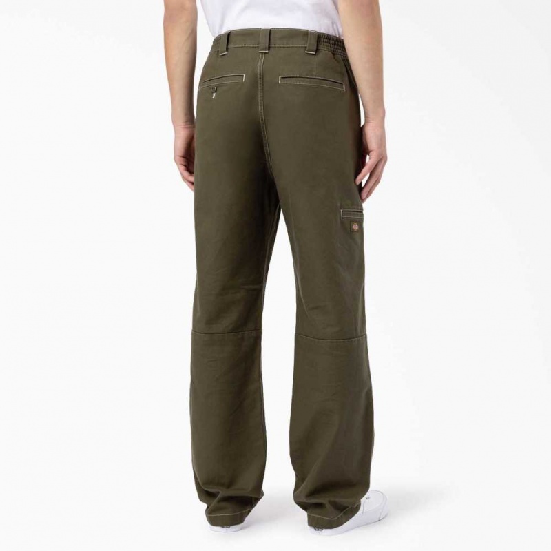 Dickies Florala Double Knee Pants Zelene | CZ0002147