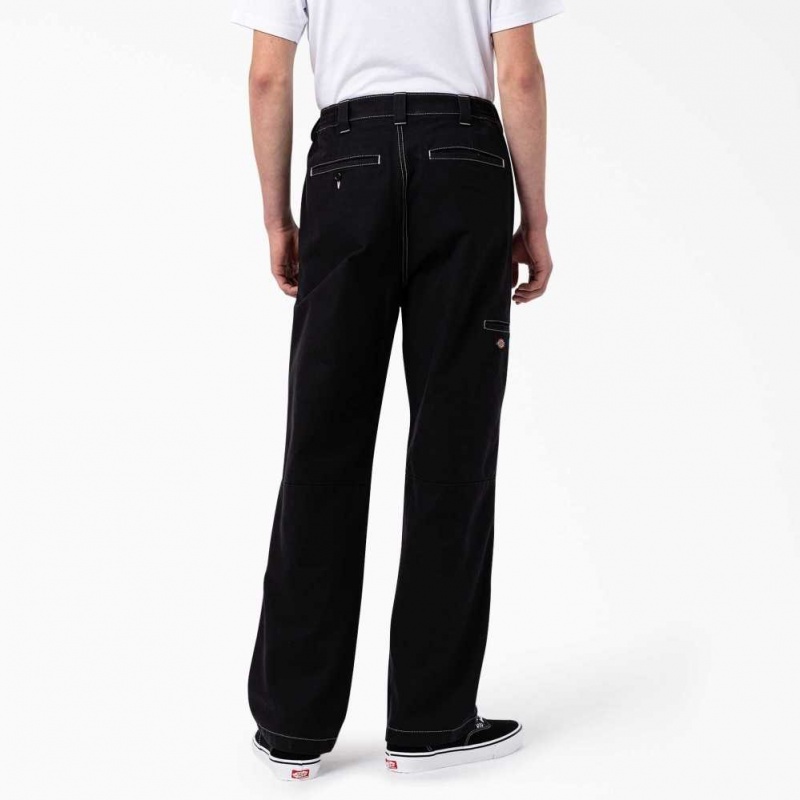 Dickies Florala Double Knee Pants Černé | CZ0002119