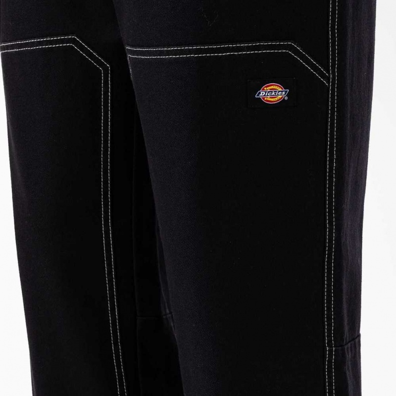 Dickies Florala Double Knee Pants Černé | CZ0002119