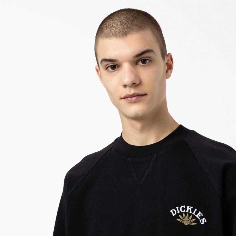 Dickies Fort Lewis Embroidered Sweatshirt Černé | CZ0001040