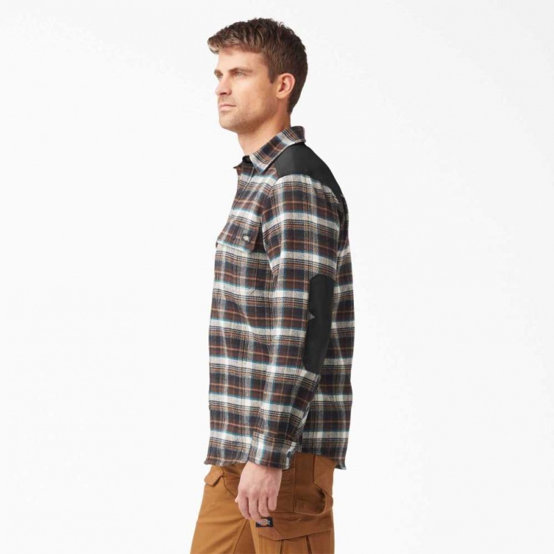 Dickies Heavyweight Brawny Flannel Shirt Čokolády Hnědé | CZ0001212