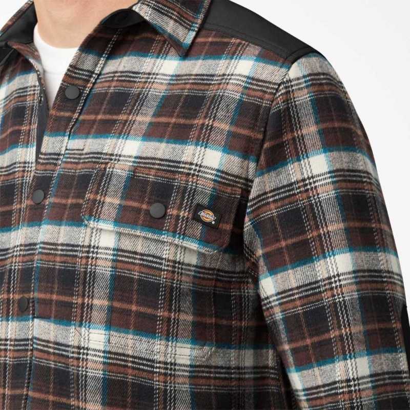 Dickies Heavyweight Brawny Flannel Shirt Čokolády Hnědé | CZ0001212