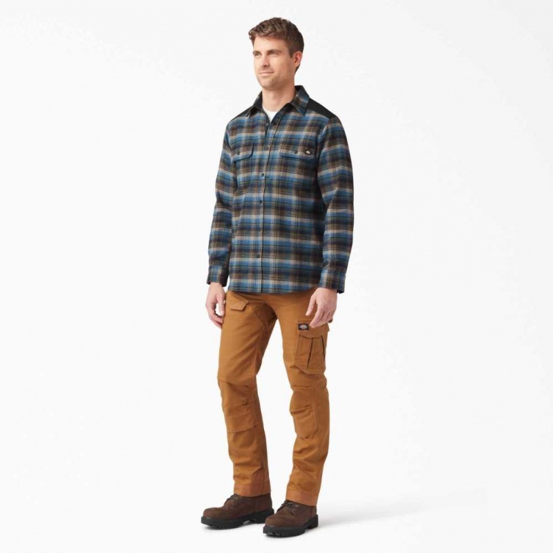 Dickies Heavyweight Brawny Flannel Shirt Southern Fall Plaid | CZ0001275