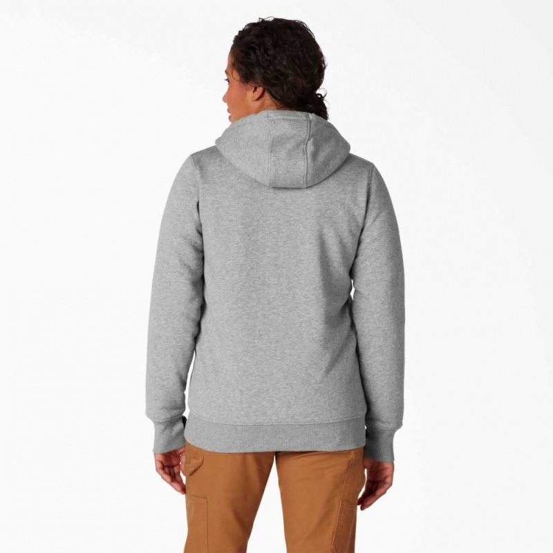 Dickies High Pile Fleece Podšité Hoodie Ash Gray | CZ0001816