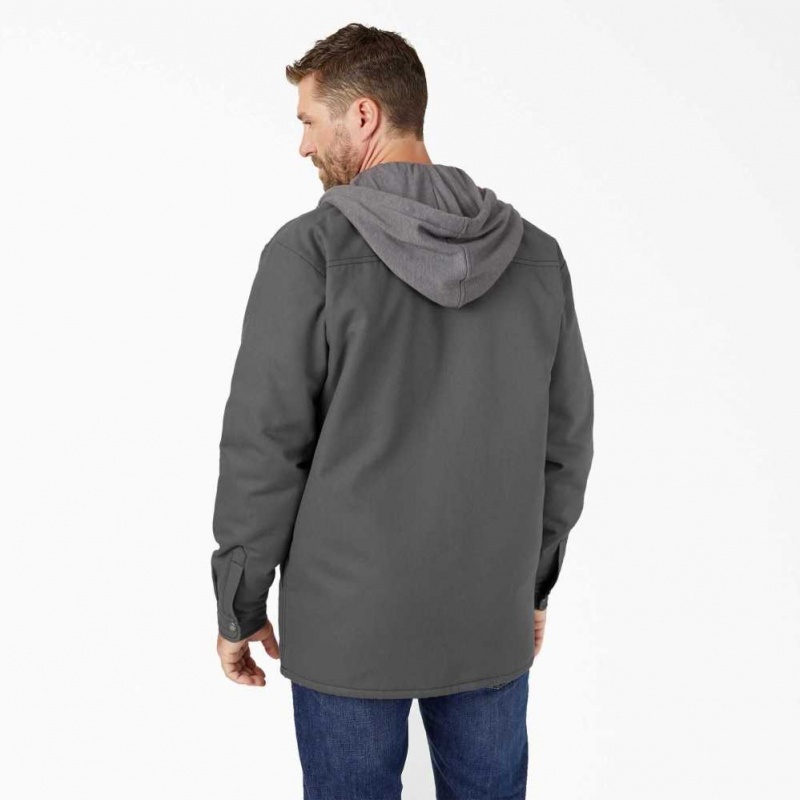 Dickies Hydroshield Duck S Kapucí Shirt Jacket Slate Gray | CZ0001351