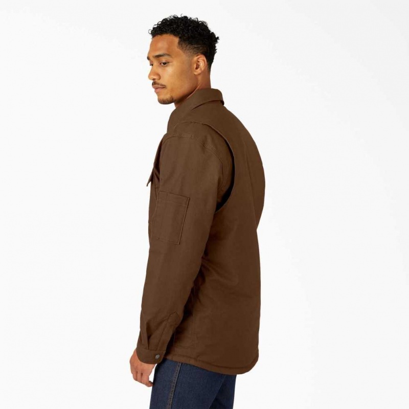 Dickies Hydroshield Duck Shirt Jacket Hnědé | CZ0001354