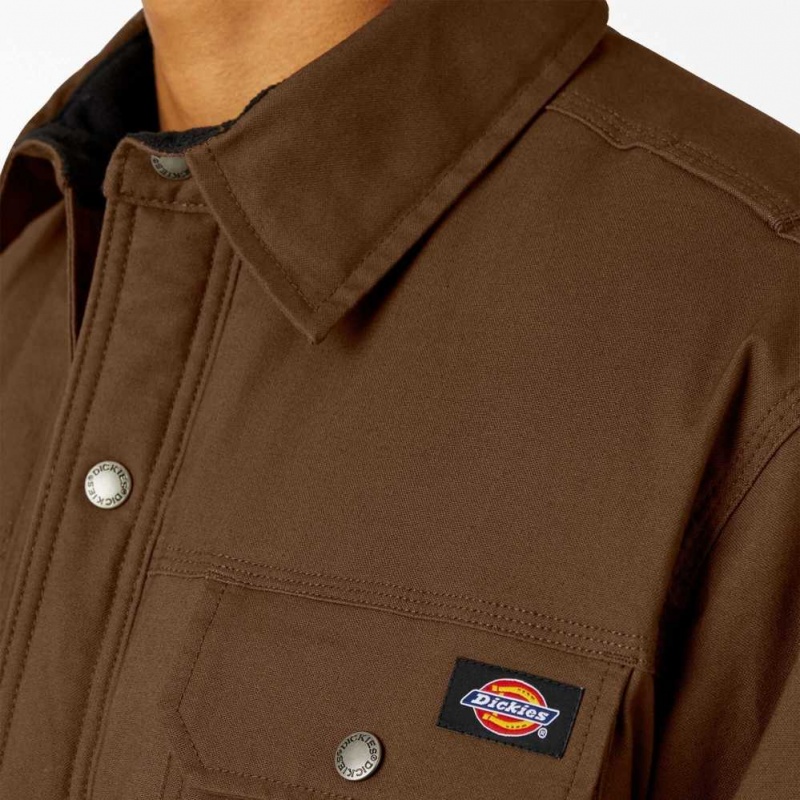 Dickies Hydroshield Duck Shirt Jacket Hnědé | CZ0001354