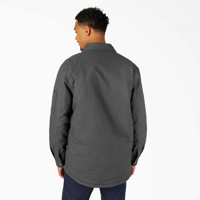 Dickies Hydroshield Duck Shirt Jacket Slate Gray | CZ0001350