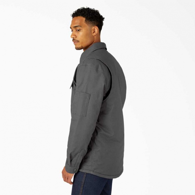 Dickies Hydroshield Duck Shirt Jacket Slate Gray | CZ0001352