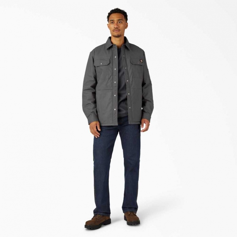 Dickies Hydroshield Duck Shirt Jacket Slate Gray | CZ0001352