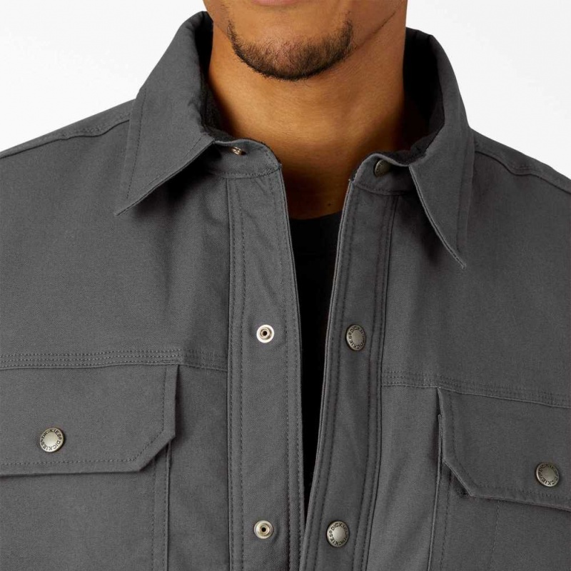 Dickies Hydroshield Duck Shirt Jacket Slate Gray | CZ0001352