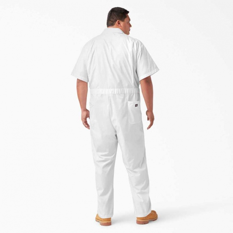 Dickies Krátké Sleeve Coveralls Bílé | CZ0002259