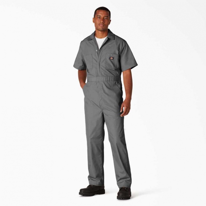 Dickies Krátké Sleeve Coveralls Gray | CZ0002241