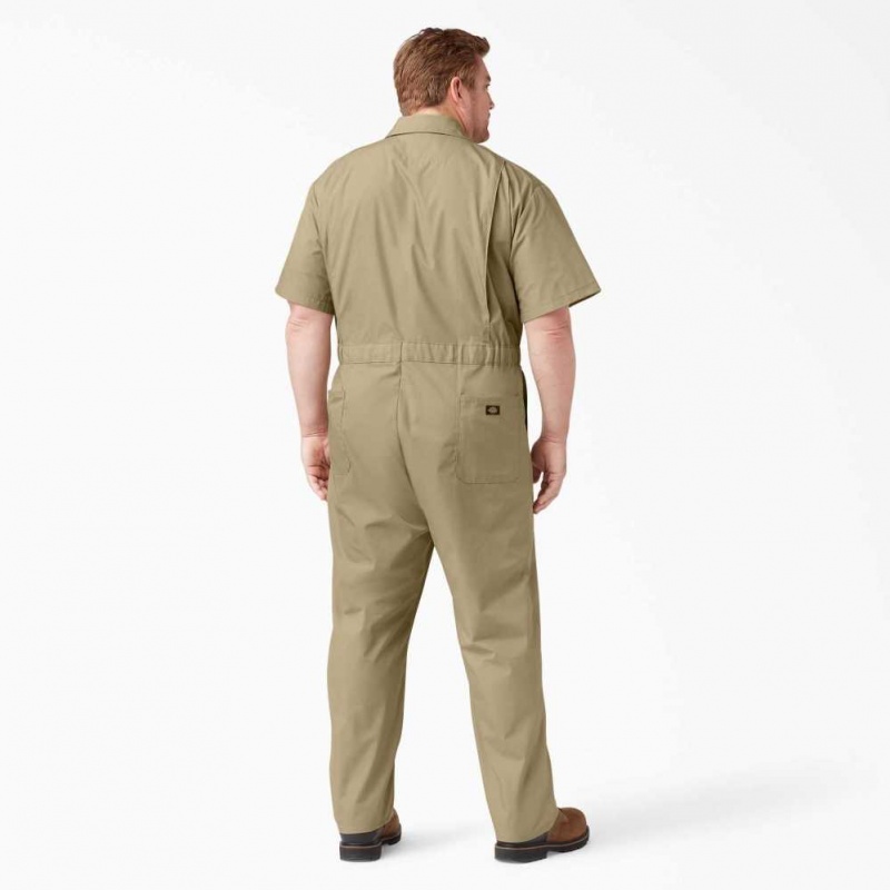 Dickies Krátké Sleeve Coveralls Hnědožlutý | CZ0002244