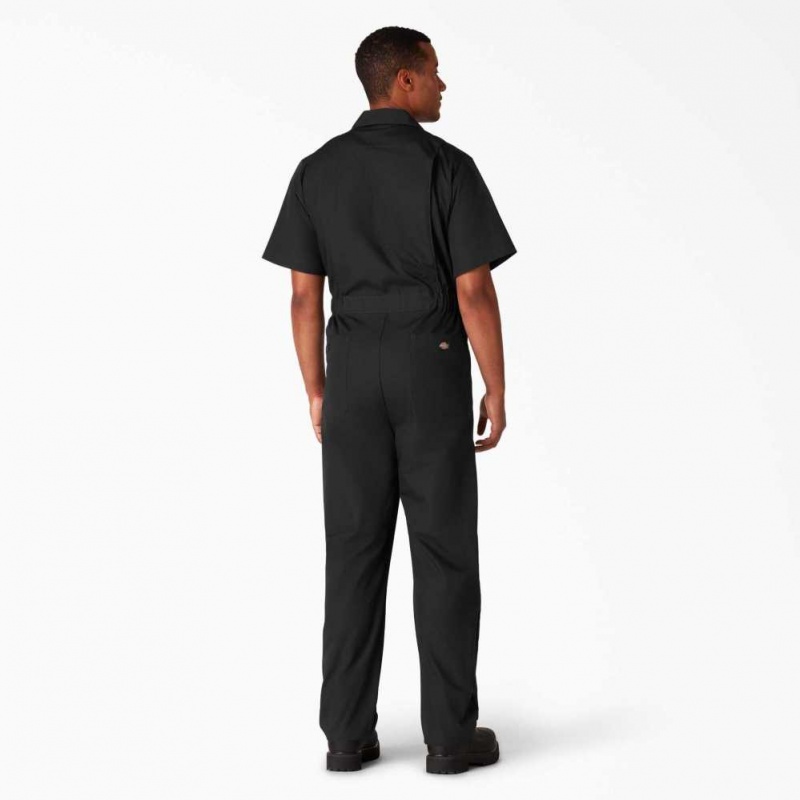 Dickies Krátké Sleeve Coveralls Černé | CZ0002199