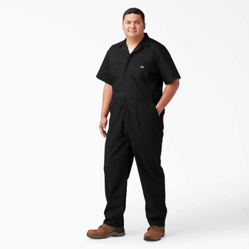 Dickies Krátké Sleeve Coveralls Černé | CZ0002199