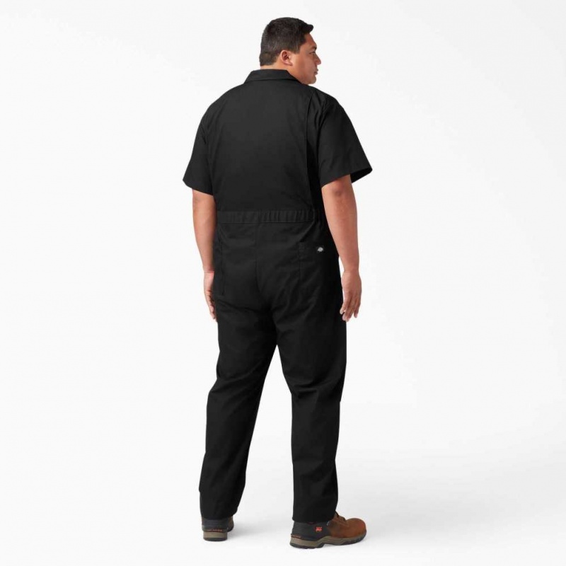 Dickies Krátké Sleeve Coveralls Černé | CZ0002199