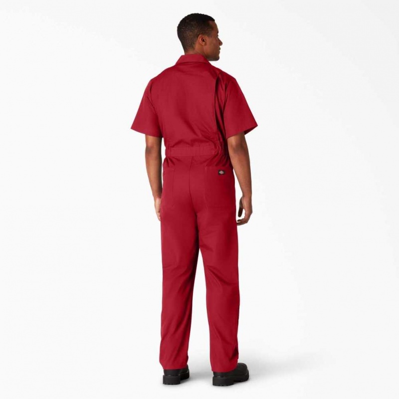 Dickies Krátké Sleeve Coveralls Červené | CZ0002252