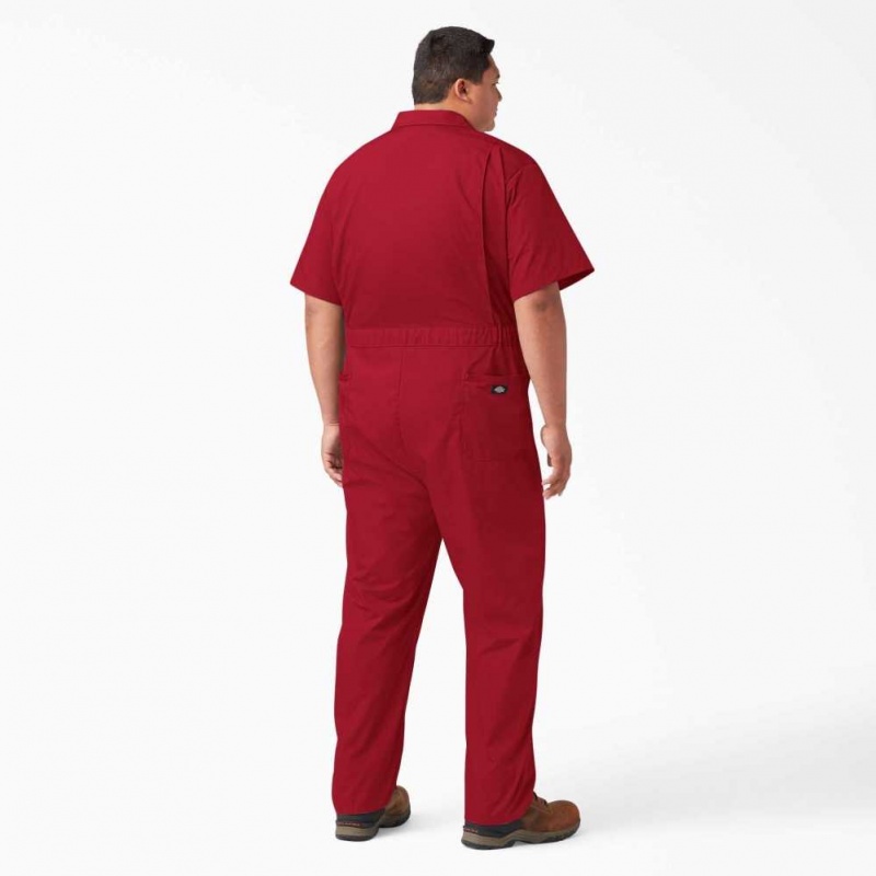 Dickies Krátké Sleeve Coveralls Červené | CZ0002253