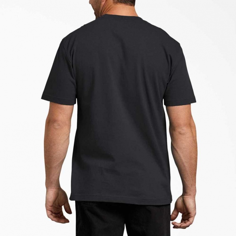 Dickies Krátké Sleeve Heavyweight Crew Neck T-Shirt Černé | CZ0000495