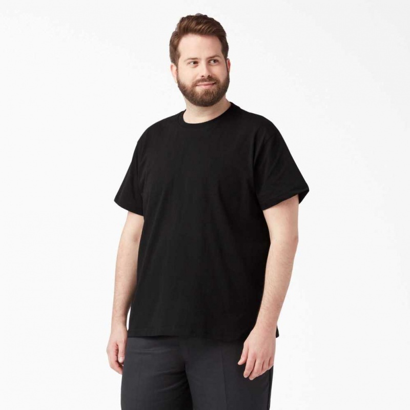 Dickies Krátké Sleeve Heavyweight Crew Neck T-Shirt Černé | CZ0000495