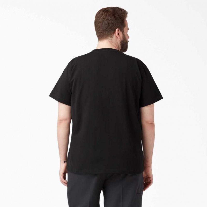 Dickies Krátké Sleeve Heavyweight Crew Neck T-Shirt Černé | CZ0000495