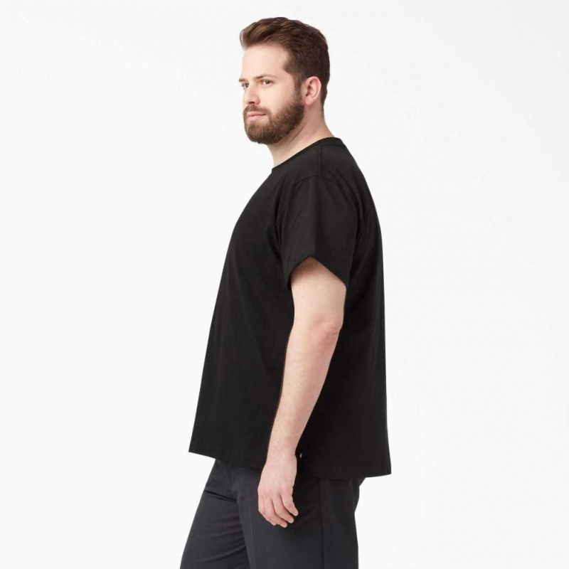 Dickies Krátké Sleeve Heavyweight Crew Neck T-Shirt Černé | CZ0000495