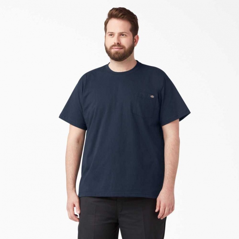 Dickies Krátké Sleeve Heavyweight T-Shirt Tmavě Tmavě Blankyt | CZ0000705