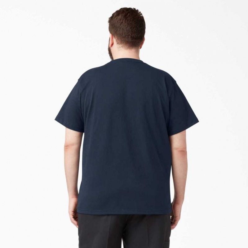 Dickies Krátké Sleeve Heavyweight T-Shirt Tmavě Tmavě Blankyt | CZ0000705