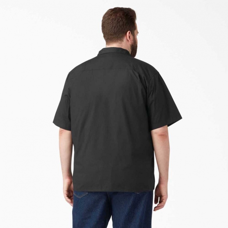 Dickies Krátké Sleeve Ripstop Shirt Černé | CZ0000243