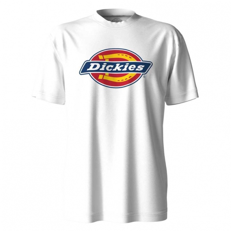 Dickies Krátké Sleeve Tri-Color Logo Grafická T-Shirt Bílé | CZ0000975