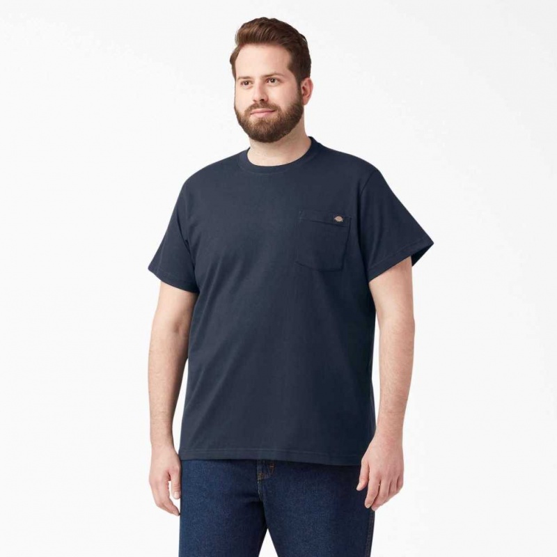 Dickies Krátké Sleeve Two Pack T-Shirts Tmavě Tmavě Blankyt | CZ0000708