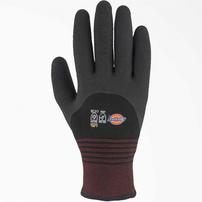 Dickies Latex Coated Pracovní Gloves Černé | CZ0002098