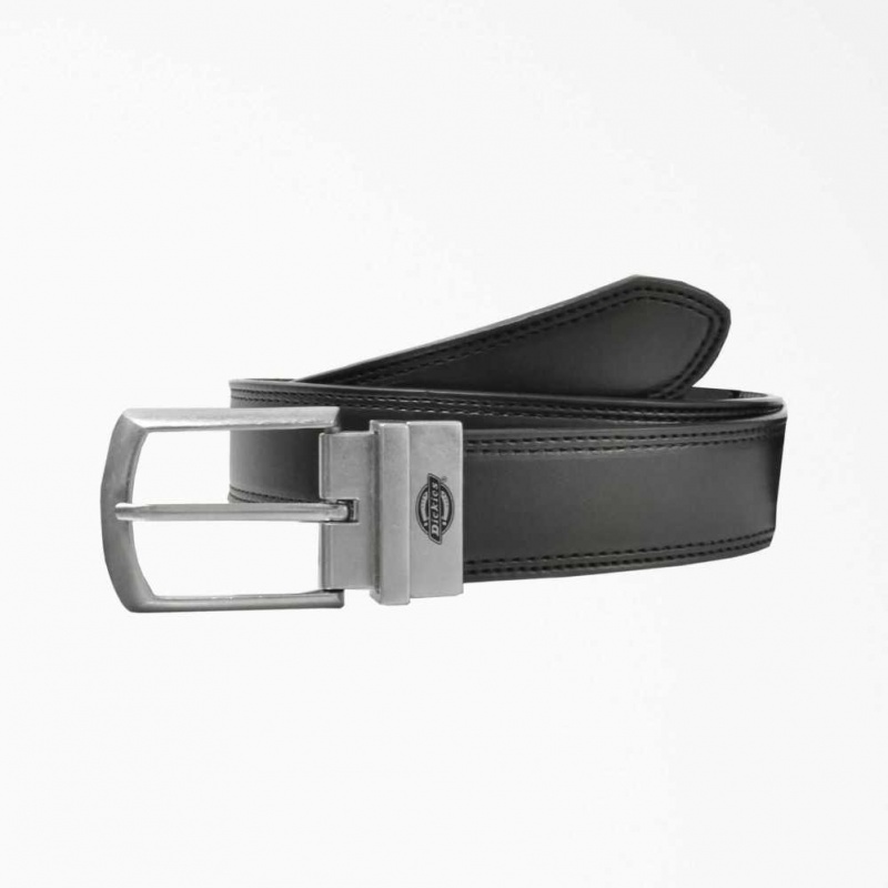 Dickies Læder Reversible Belt Černé | CZ0002506