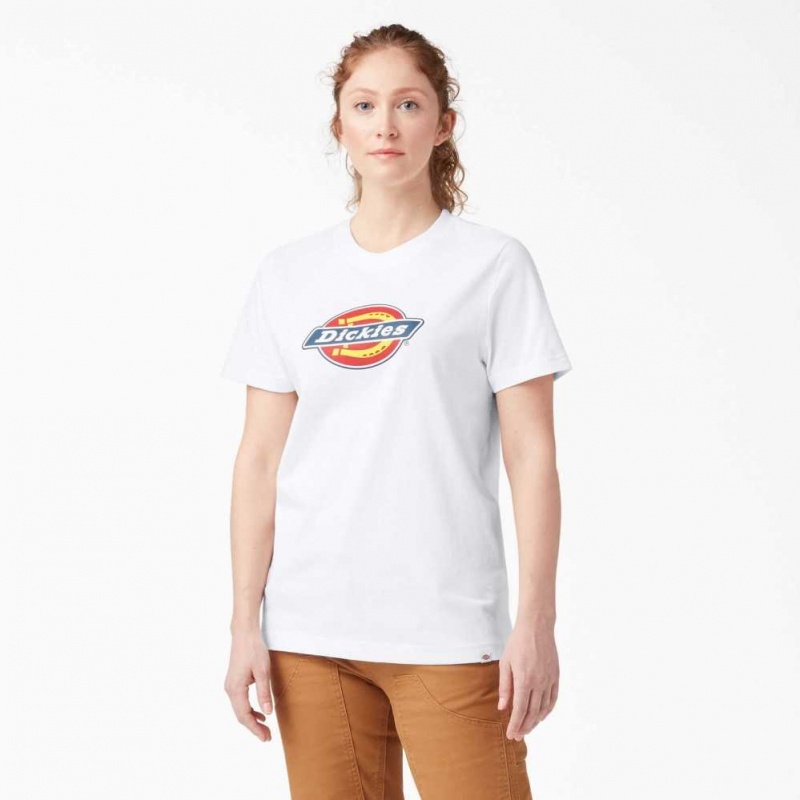 Dickies Logo Grafická T-Shirt Bílé | CZ0001024