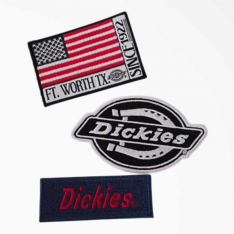 Dickies Logo Iron-on Patches, 3-Pack Assorted Colors | CZ0001068